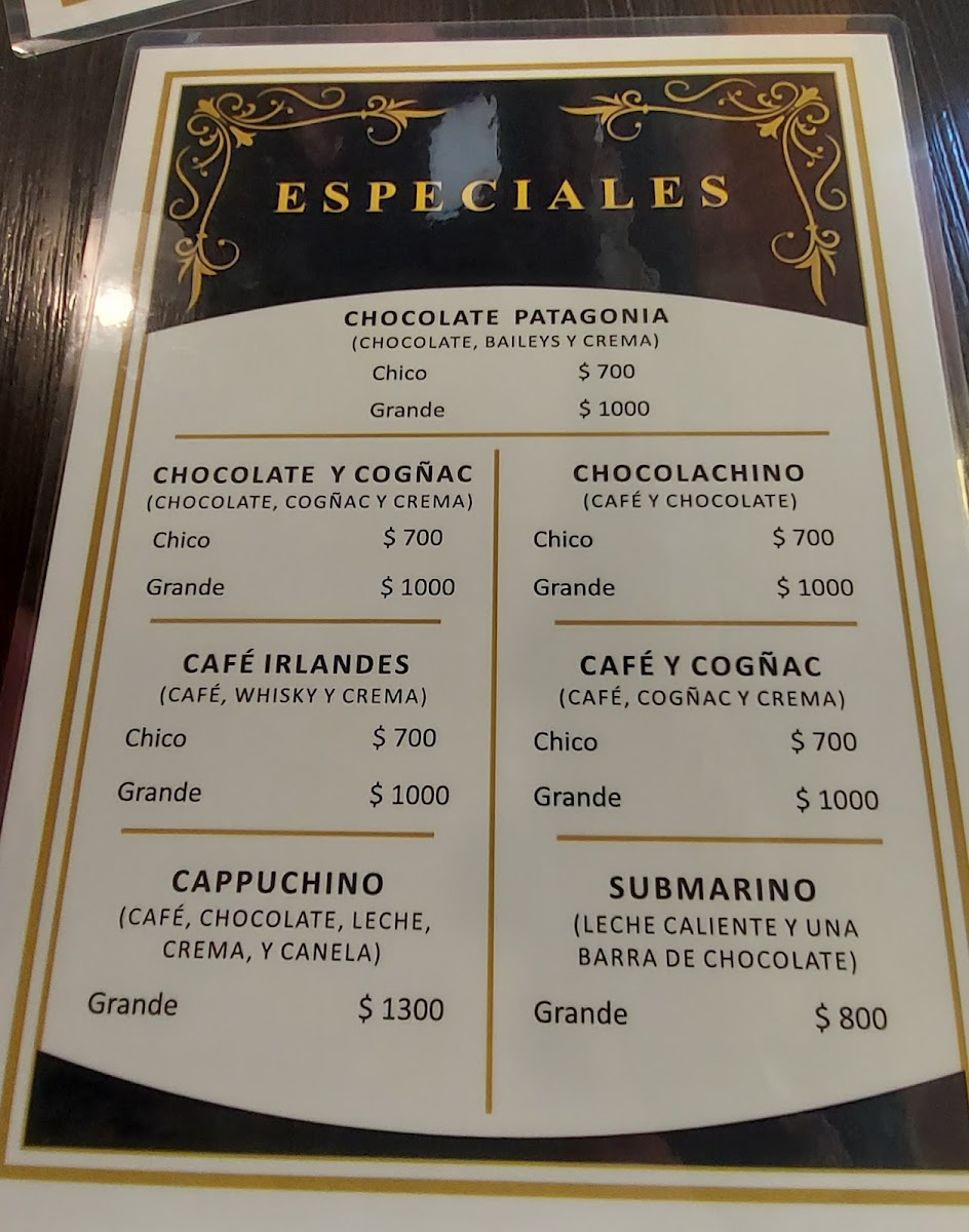 Chocolates Patagonia Menu - Image 3